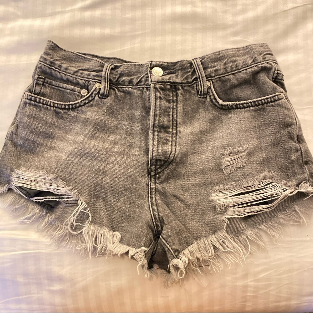 We the Free Jean Shorts 26 Distressed Denim